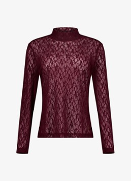 Studio Anneloes Dames Reagan top van kant in de kleur Aubergine, maat: XXL