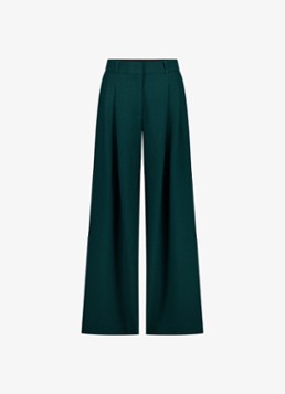 Studio Anneloes Dames Skye high waist wide leg pantalon in de kleur Petrol, maat: S