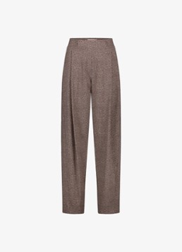 Studio Anneloes Dames Marlonneke high waist loose fit broek met steekzakken in de kleur Taupe, maat: XL