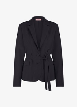 Studio Anneloes Dames Elin blazer met strikceintuur in de kleur Turquoise, maat: XS
