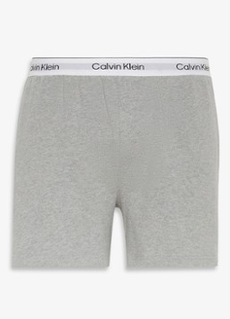 Calvin Klein Heren Pyjamashorts met logoband in de kleur Lichtgrijs, maat: S