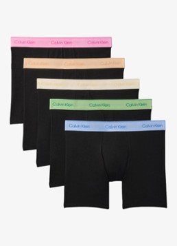 Calvin Klein Heren Boxershorts met logoband in 5-pack in de kleur Groen, maat: L