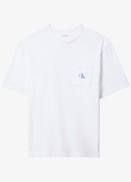Calvin Klein Heren Pyjamashirt met logo in de kleur Wit, maat: XL