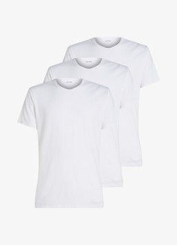 Calvin Klein Heren Lounge T-shirt in 3-pack in de kleur Wit, maat: M