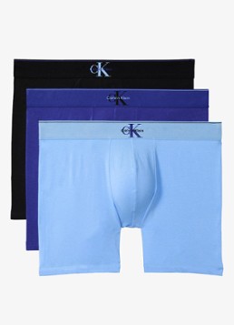 Calvin Klein Heren Boxershorts met logoband in 3-pack in de kleur Blauw, maat: M