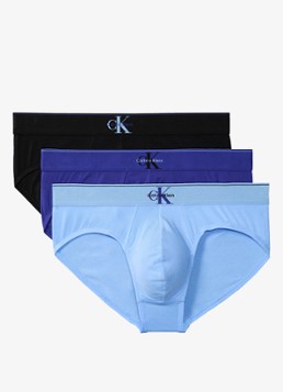 Calvin Klein Heren Boxerslips met logoband in 3-pack in de kleur Blauw, maat: L