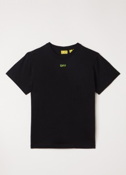 Off-White Jongens T-shirt met logo- en backprint in de kleur Zwart, maat: 12J=152