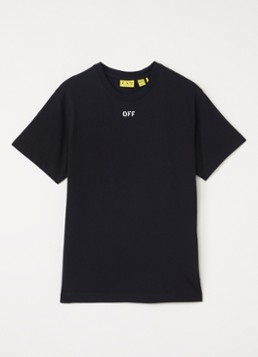 Off-White Jongens Arrow T-shirt met logo- en backprint in de kleur Zwart, maat: 16