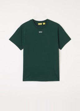 Off-White Jongens Arrow T-shirt met logo- en backprint in de kleur Donkergroen, maat: 14