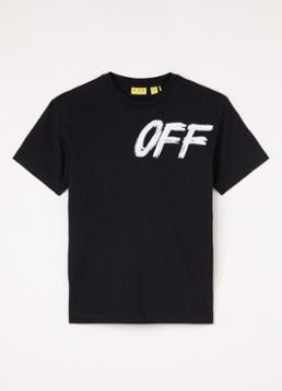 Off-White Jongens Shared T-shirt met print in de kleur Zwart, maat: 10