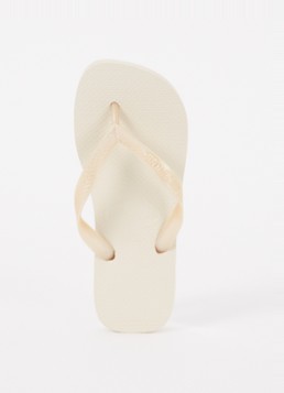 Havaianas Dames Top Senses slipper met logo in de kleur Vanillegeel, maat: 37/38