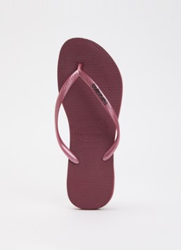 Havaianas Dames Slim slipper met logo in de kleur Roze, maat: 41/42
