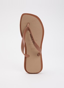 Havaianas Dames Slipper met logo in de kleur Oudroze, maat: 41/42