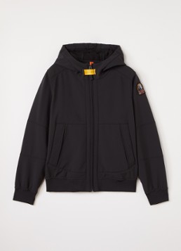 Parajumpers Jongens Abner softshell jack met waterafstotende coating in de kleur Zwart, maat: L=176