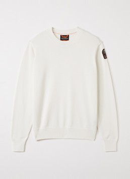 Parajumpers Jongens Grofgebreide pullover met ronde hals in de kleur Ivoor, maat: S=152