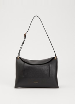 Wandler Dames Penelope Slouch schoudertas van kalfsleer in de kleur Zwart, maat: 1SZ