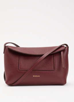 Wandler Dames Penelope Slouch Mini schoudertas van kalfsleer in de kleur Bordeauxrood, maat: 1SZ