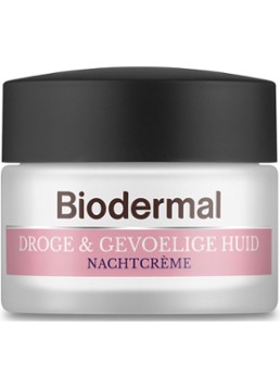 Biodermal Droge & Gevoelige Huid nachtcrème 50ml Verzorging - Deal