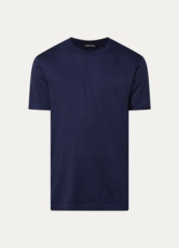 TOM FORD Heren T-shirt met ronde hals in de kleur Indigo, maat: 46