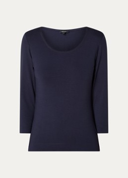 Claudia Sträter Dames Top met driekwart mouw in de kleur Donkerblauw