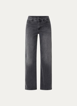 Claudia Sträter Dames Wies mid waist flared jeans met gekleurde wassing in de kleur Donkergrijs