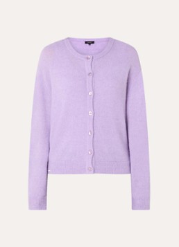 Claudia Sträter Dames Fijngebreid vest in alpaca wolblend in de kleur Lila