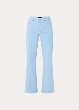 Claudia Sträter Dames High waisted flared jeans met lichte wassing in de kleur Indigo