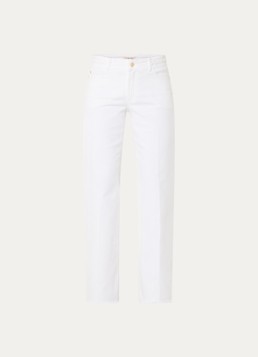 Claudia Sträter Dames Low waist straight leg jeans met gekleurde wassing in de kleur Wit