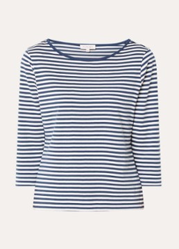 Claudia Sträter Dames Top met streepprint in de kleur Indigo