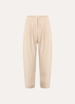 Claudia Sträter Dames High waist tapered fit pantalon met steekzakken in de kleur Creme