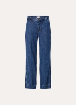 Claudia Sträter Dames High waist straight leg jeans met medium wassing in de kleur Indigo