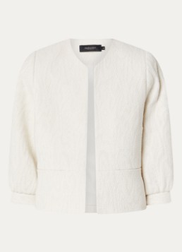 Claudia Sträter Dames Blazer met structuur en ballonmouw in de kleur Creme