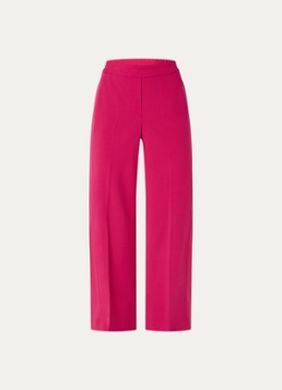 Claudia Sträter Dames High waist wide fit pantalon met steekzakken in de kleur Donkerroze