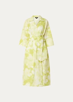 Claudia Sträter Dames Midi A-lijn blousejurk met tie-dye dessin in de kleur Neongroen
