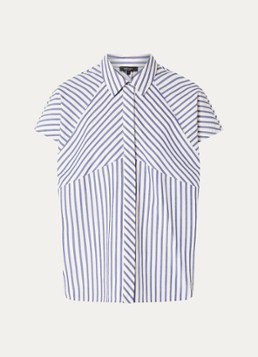 Claudia Sträter Dames Blouse met streepprint in de kleur Donkerblauw