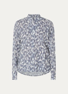 Claudia Sträter Dames Blouse met print in de kleur Staalblauw