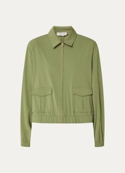 Claudia Sträter Dames Jack met klepzakken in de kleur Groen