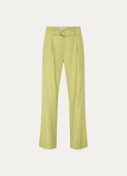 Claudia Sträter Dames High waist straight fit pantalon met steekzakken in de kleur Lichtgroen