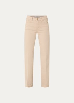Claudia Sträter Dames High waist flared jeans met gekleurde wassing in de kleur Zand