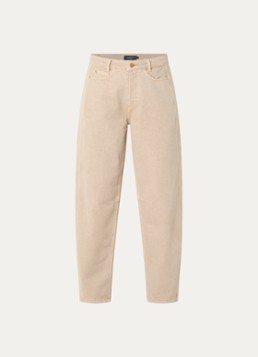 Claudia Sträter Dames High waist tapered jeans met gekleurde wassing in de kleur Zand