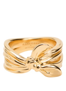 Missoma Dames Markgong Bow ring in de kleur Goud, maat: 54