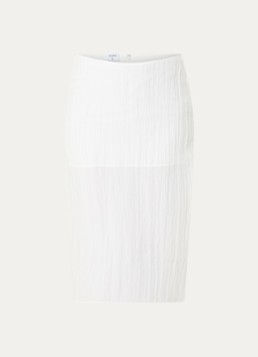 Filippa K Dames Midi rok met structuur in de kleur Gebroken wit, maat: 40