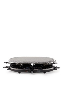 Princess Raclette 8 Oval Stone Grill Party gourmetstel 162720 Zwart - Deal