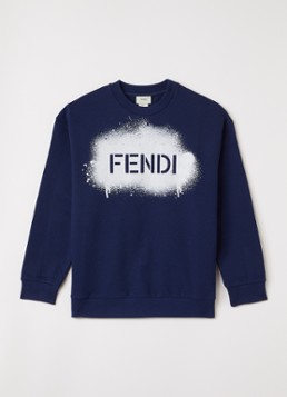 Fendi Jongens Trui met logo in de kleur Blauw, maat: 12+=162