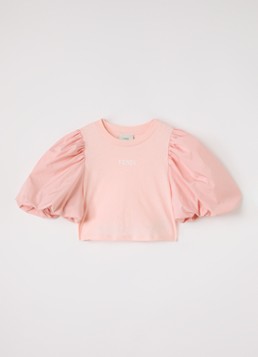 Fendi Meisjes Top met logoborduring in de kleur Roze, maat: 6A=116