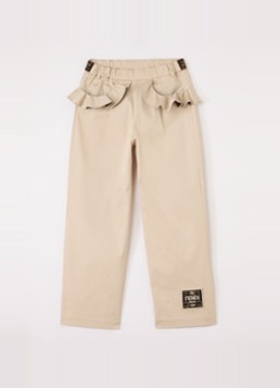 Fendi Meisjes Straight fit broek met steekzakken in de kleur Beige, maat: 10J=140