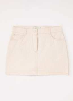 Fendi Meisjes Spijkerrok met steekzakken in de kleur Beige, maat: 12J=152