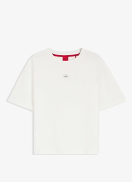 HUGO Dames T-shirt met logo in de kleur Wit