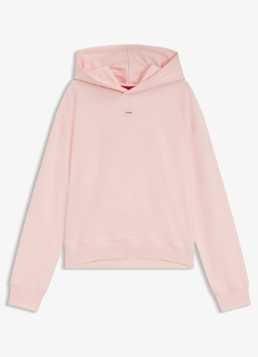 HUGO Dames Lounge hoodie met logo in de kleur Lichtroze