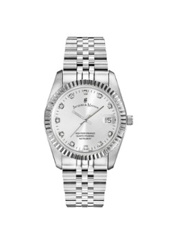 Jacques du Manoir Dames Inspiration horloge NRO.01 in de kleur Zilver, maat: 36 MM